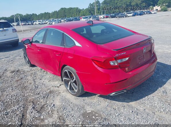 1HGCV1F3XMA082374 2021 HONDA ACCORD Red Trasero izquierdo