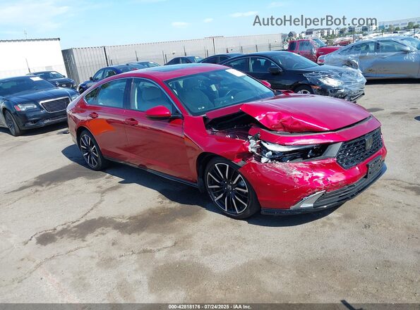 1HGCY2F8XPA050845 2023 HONDA ACCORD Красный Передняя правая четверть