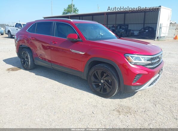 1V2EE2CA9LC216129 2020 VOLKSWAGEN ATLAS Красный Передняя правая четверть