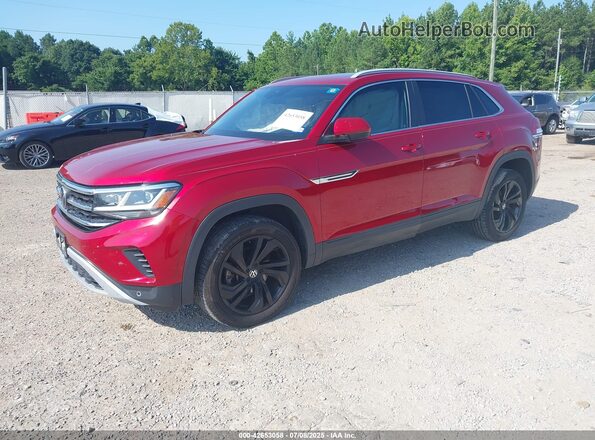1V2EE2CA9LC216129 2020 VOLKSWAGEN ATLAS Красный Передняя левая четверть