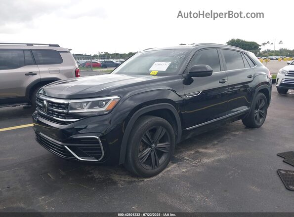 1V2PE2CA7MC232145 2021 VOLKSWAGEN ATLAS Черный Передняя левая четверть