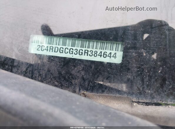2C4RDGCG3GR384644 2016 DODGE GRAND CARAVAN Белый Вид подкапотного пространства