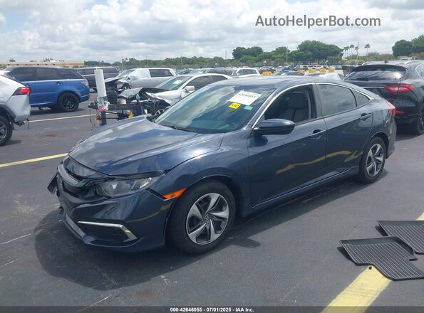 2HGFC2F66MH543686 2021 HONDA CIVIC Gray Przód lewy