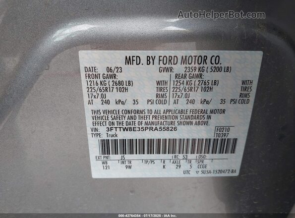 3FTTW8E35PRA55826 2023 FORD MAVERICK Orange Շարժիչի բաժամունքի տեսք
