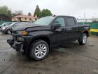 2021 Chevrolet Silverado K1500 Custom Black vin: 3GCPYBEKXMG160286