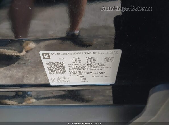 3GNKBCRS3MS527254 2021 CHEVROLET BLAZER Черный Вид подкапотного пространства
