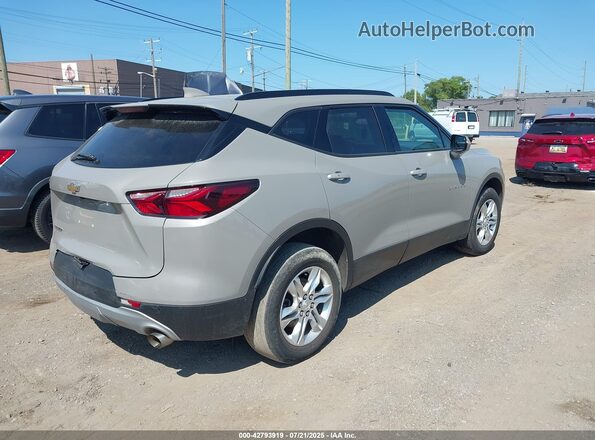 3GNKBCRS9MS552062 2021 CHEVROLET BLAZER Бежевый Задняя правая четверть