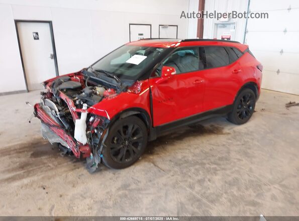 3GNKBKRS8MS509052 2021 CHEVROLET BLAZER Red Передня ліва чверть
