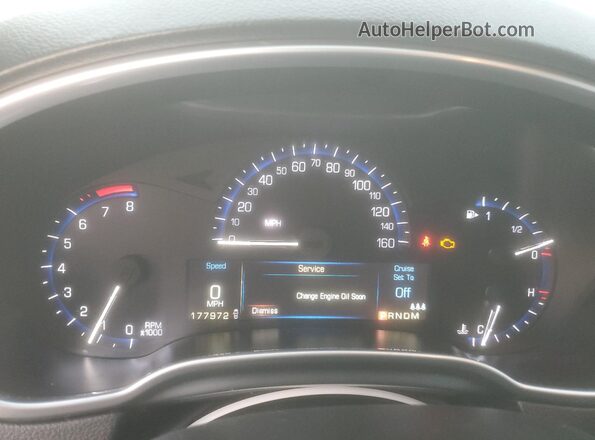 3GYFNEE32GS573717 2016 CADILLAC SRX Black Widok zestawu wskaźników