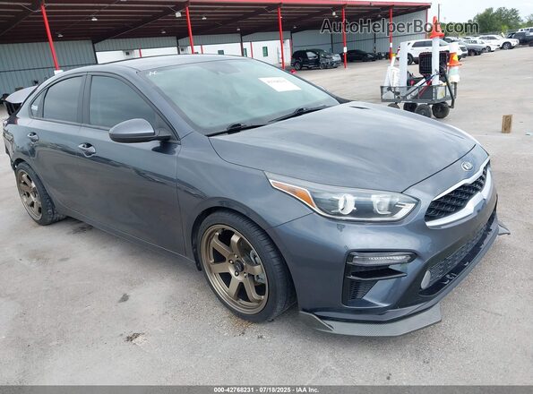 3KPF24AD9ME334585 2021 KIA FORTE Серый Передняя правая четверть