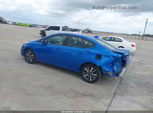 3N1CN8EV8ML862301 2021 NISSAN VERSA Blue Trasero izquierdo