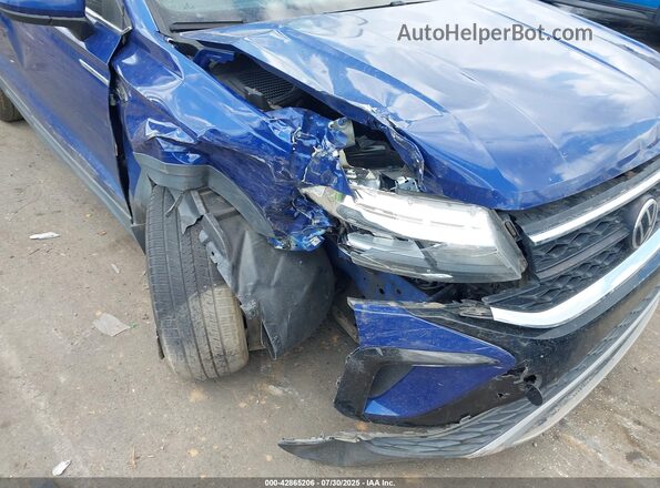 3VVLX7B24NM004445 2022 VOLKSWAGEN TAOS Синий Вид спереди