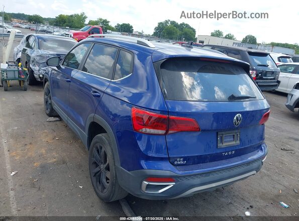 3VVLX7B24NM004445 2022 VOLKSWAGEN TAOS Синий Задняя левая четверть