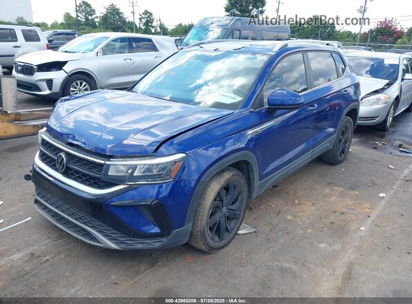 3VVLX7B24NM004445 2022 VOLKSWAGEN TAOS Синий Передняя левая четверть