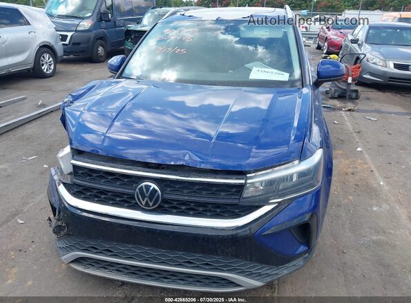 3VVLX7B24NM004445 2022 VOLKSWAGEN TAOS Синий Вид щитка приборов
