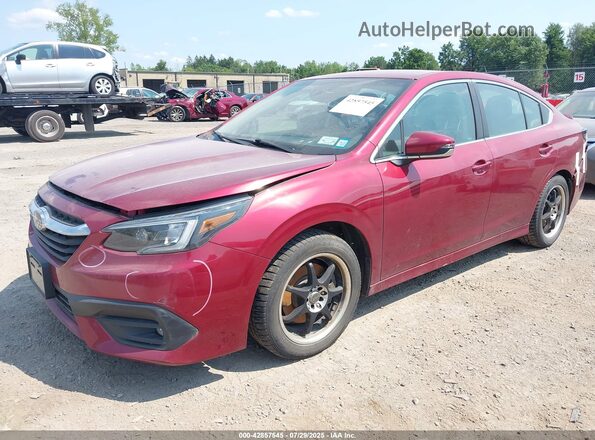 4S3BWAD69M3002443 2021 SUBARU LEGACY Red Առջևի ձախ երեք քառորդ տեսարան