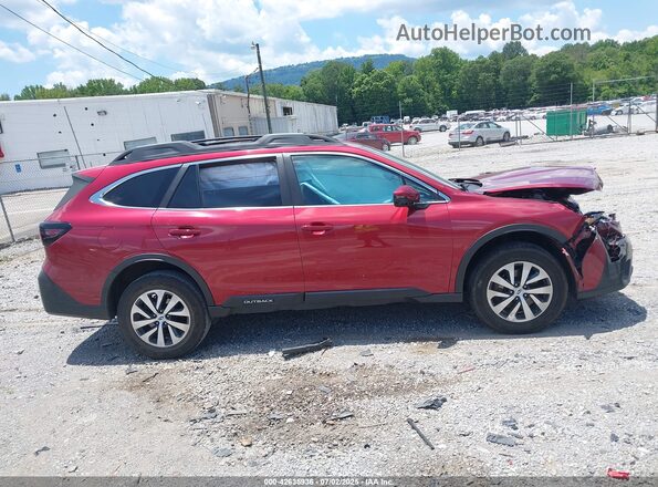 4S4BTADC3M3106789 2021 SUBARU OUTBACK Red Widok wnętrza z tyłu