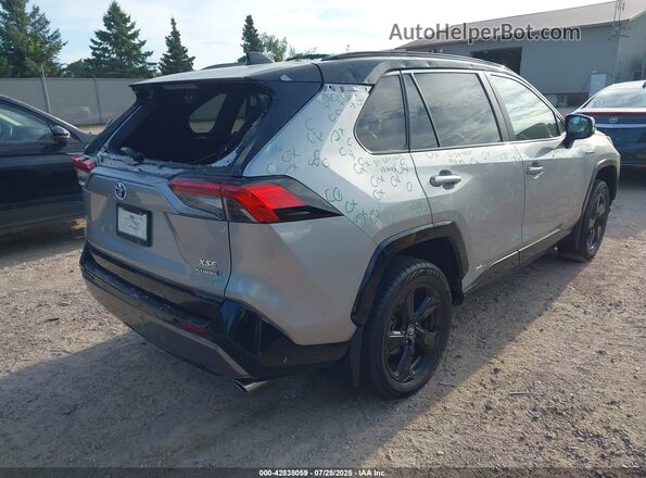 4T3E6RFV1LU001704 2020 TOYOTA RAV4 HYBRID Серебряный Задняя правая четверть