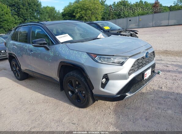 4T3E6RFV1LU001704 2020 TOYOTA RAV4 HYBRID Серебряный Передняя правая четверть