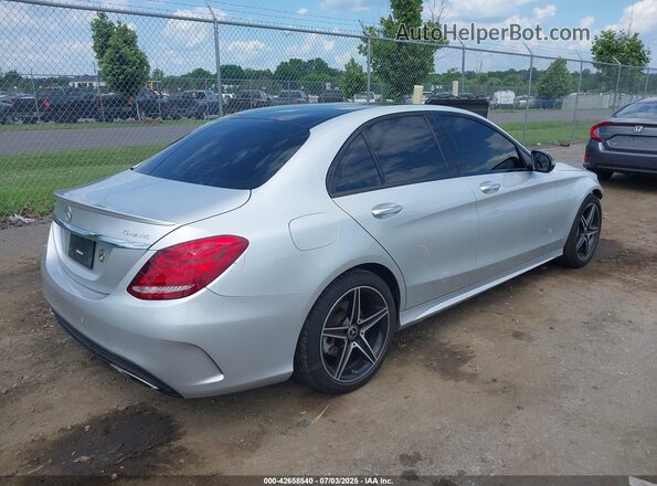 55SWF4KB2JU273845 2018 MERCEDES-BENZ C-CLASS Silver Հետևի աջ