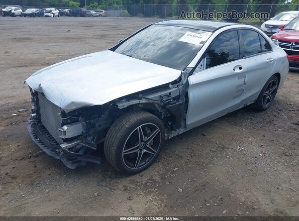55SWF4KB2JU273845 2018 MERCEDES-BENZ C-CLASS Silver Առջևի ձախ երեք քառորդ տեսարան