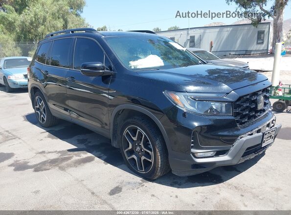 5FNYF8H07PB015868 2023 HONDA PASSPORT Черный Передняя правая четверть