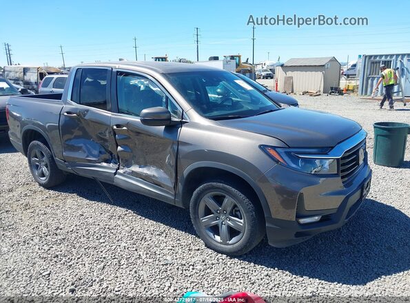 5FPYK3F57MB023405 2021 HONDA RIDGELINE Gray წინა მარჯვენა