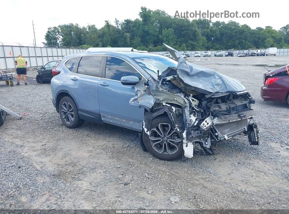 5J6RW1H56MA000445 2021 HONDA CR-V Blue Front right