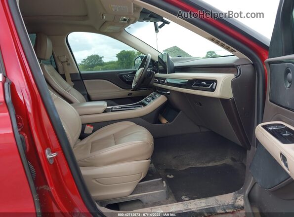 5LM5J7XC2LGL05998 2020 LINCOLN AVIATOR Red Widok wnętrza z przodu