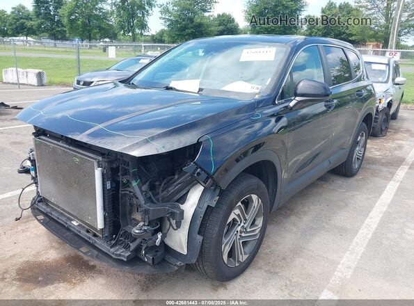 5NMS1DAJ0MH318582 2021 HYUNDAI SANTA FE Черный Передняя левая четверть