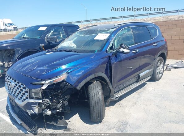 5NMS3DAJ8NH396443 2022 HYUNDAI SANTA FE Blue წინა ხედი