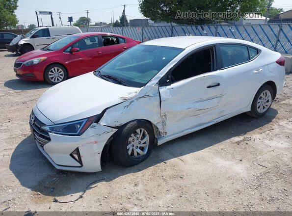 5NPD74LF6KH477445 2019 HYUNDAI ELANTRA White Vista tres cuartos delantera izquierda