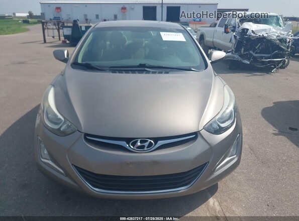 5NPDH4AE4GH652998 2016 HYUNDAI ELANTRA Gold Widok zestawu wskaźników
