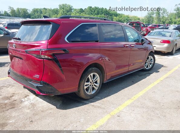 5TDDSKFC5MS036942 2021 TOYOTA SIENNA Red Trasero derecho