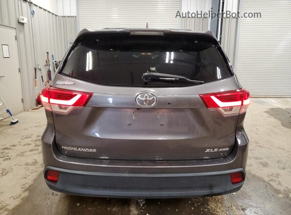 5TDJZRFH7JS817346 2018 TOYOTA HIGHLANDER Gray Vista trasera