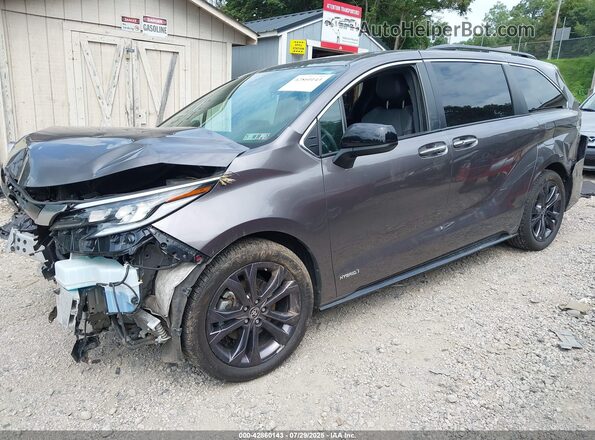 5TDXRKEC7MS065630 2021 TOYOTA SIENNA Gray Передня ліва чверть