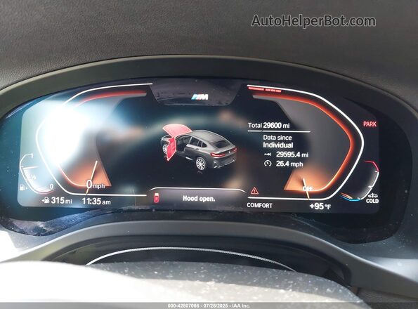 5UX33DT04R9U95141 2024 BMW X4 White უკანა სავარძლების ხედი