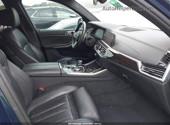 5UXCR4C01L9D01593 2020 BMW X5 Blue Vista interior delantera