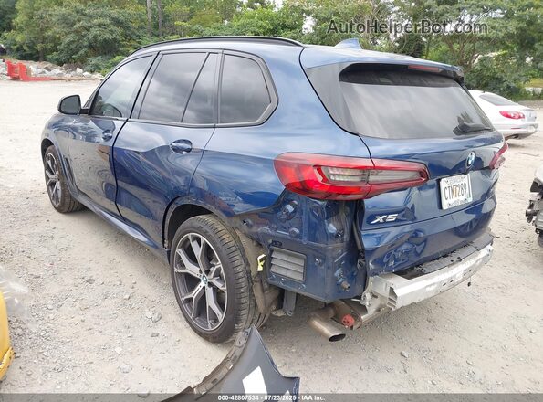 5UXCR4C01L9D01593 2020 BMW X5 Blue Trasero izquierdo