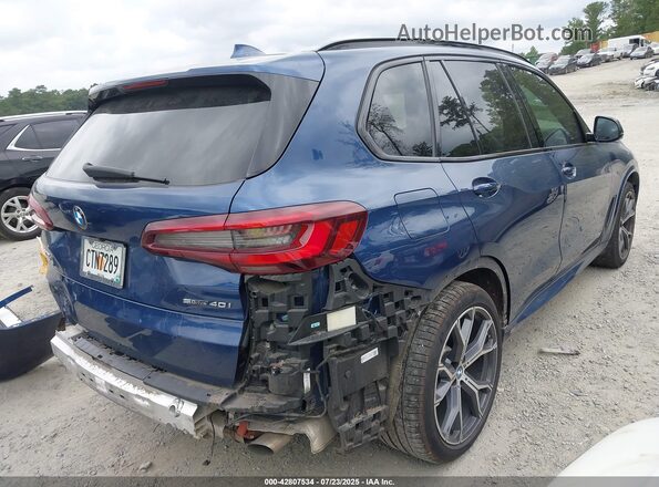 5UXCR4C01L9D01593 2020 BMW X5 Blue Trasero derecho