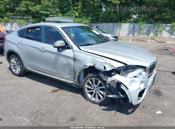 5UXKU2C34H0U28954 2017 BMW X6 Silver Առջևի աջ