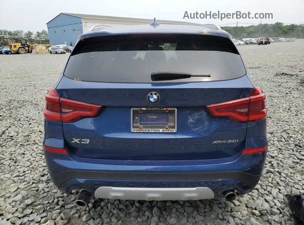 5UXTY5C03M9E16660 2021 BMW X3 Синий Вид сзади