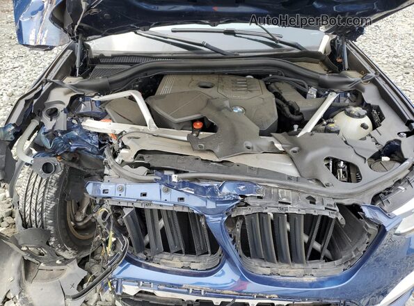5UXTY5C03M9E16660 2021 BMW X3 Синий Вид подкапотного пространства