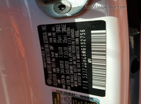 5XYP3DHC6MG132756 2021 KIA TELLURIDE Белый Вид подкапотного пространства