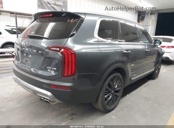 5XYP54HC3MG129095 2021 KIA TELLURIDE Gray უკანა მარჯვენა