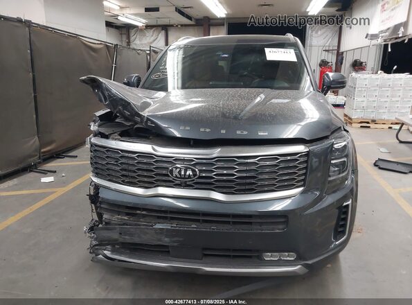 5XYP54HC3MG129095 2021 KIA TELLURIDE Gray ხელსაწყოთა პანელის ხედი