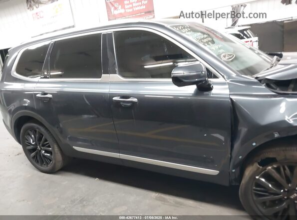 5XYP54HC3MG129095 2021 KIA TELLURIDE Gray უკანა სალონის ხედი