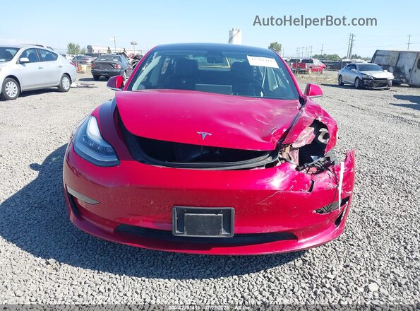 5YJ3E1EB3JF104712 2018 TESLA MODEL 3 Красный Вид задней части салона