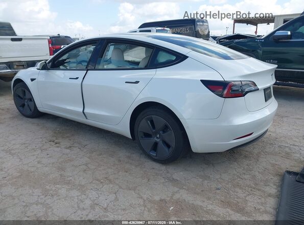 5YJ3E1EB9NF239084 2022 TESLA MODEL 3 White უკანა მარცხენა