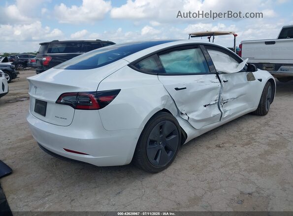 5YJ3E1EB9NF239084 2022 TESLA MODEL 3 White უკანა მარჯვენა